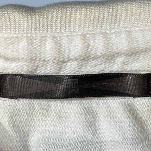 Tiger Woods Golf POLO Shirt beige Tan Blue Horizontal Striped Cotton mens
Medium - Picture 12 of 16